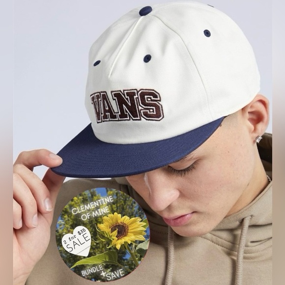 Vans Mens Snapback 5 Panel Hat Embroidered Logo Cap 'Property of Low' - Picture 1 of 6